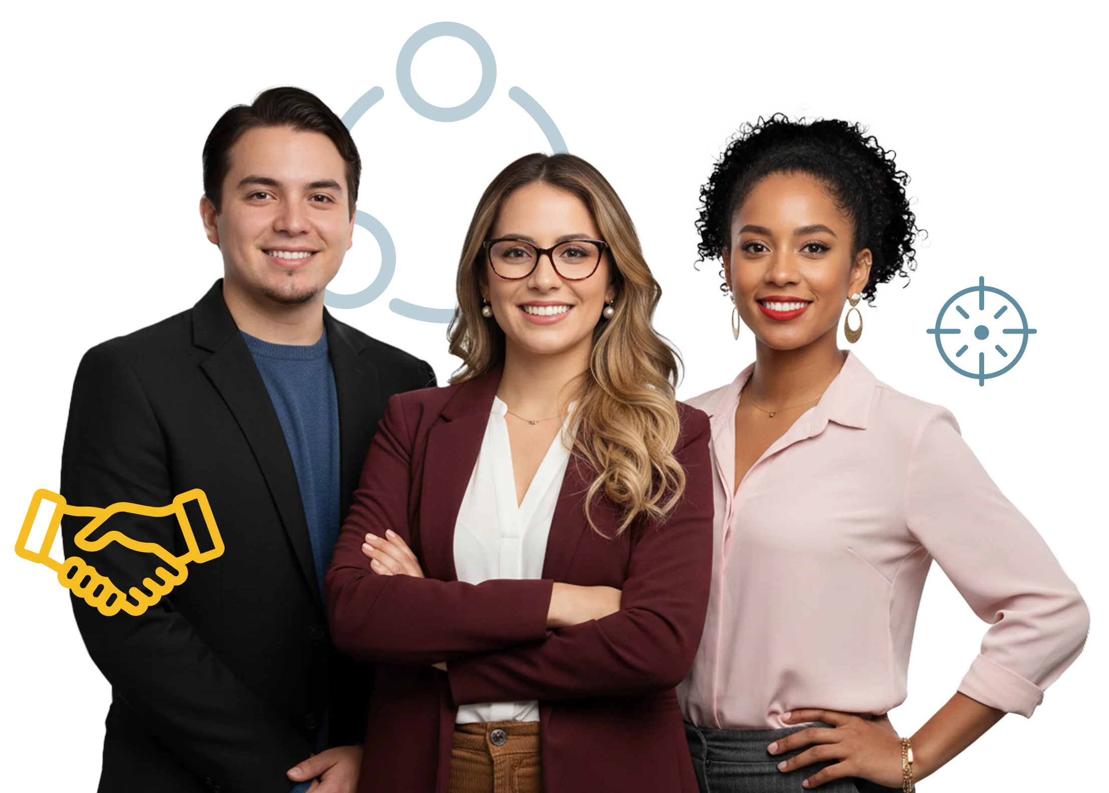 Equipo de trabajo beneficiado por la evaluación de desempeño 360 de PsicoAlianza