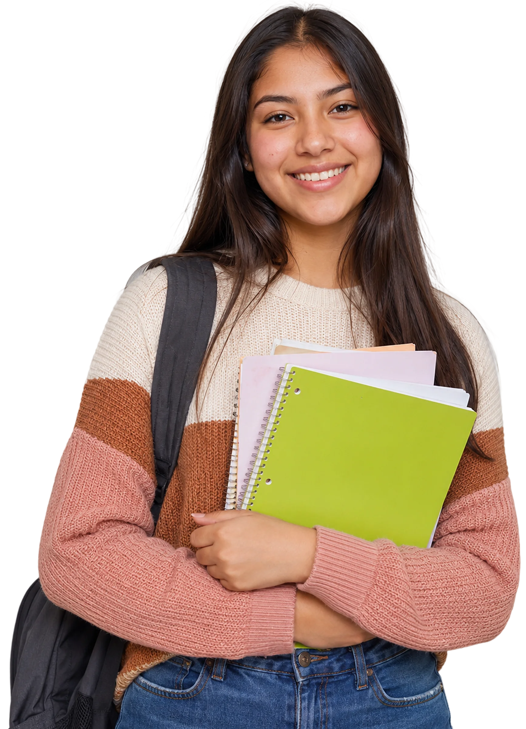 Estudiante lista para presentar la prueba vocacional